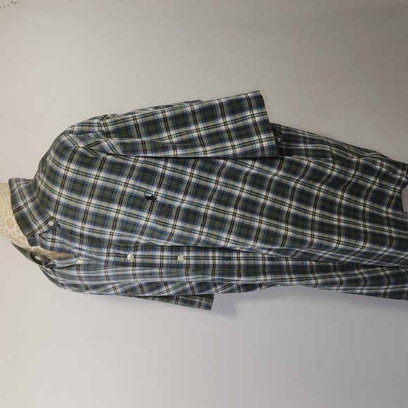 Ralph Lauren Men's Green 100% Cotton Short Sleeve Button Down Blare Shirt Size S - Picture 9 of 14
